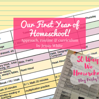 first year of homeschool