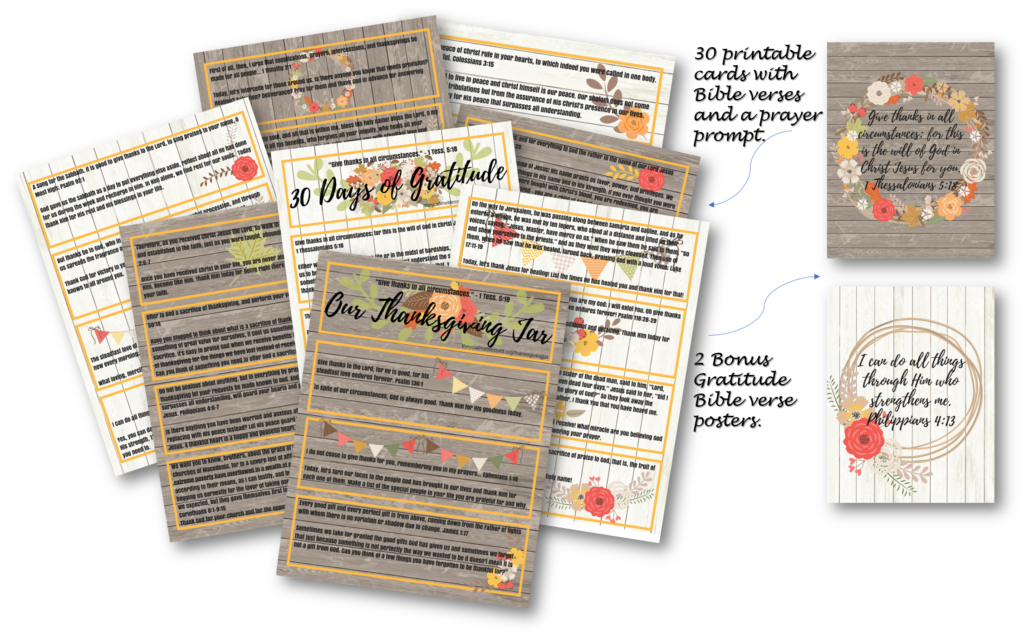Thanksgiving Jar - 30 Days of Gratitude - Thanksgiving Resources - Free Thanksgiving - Teaching Kids Gratitude