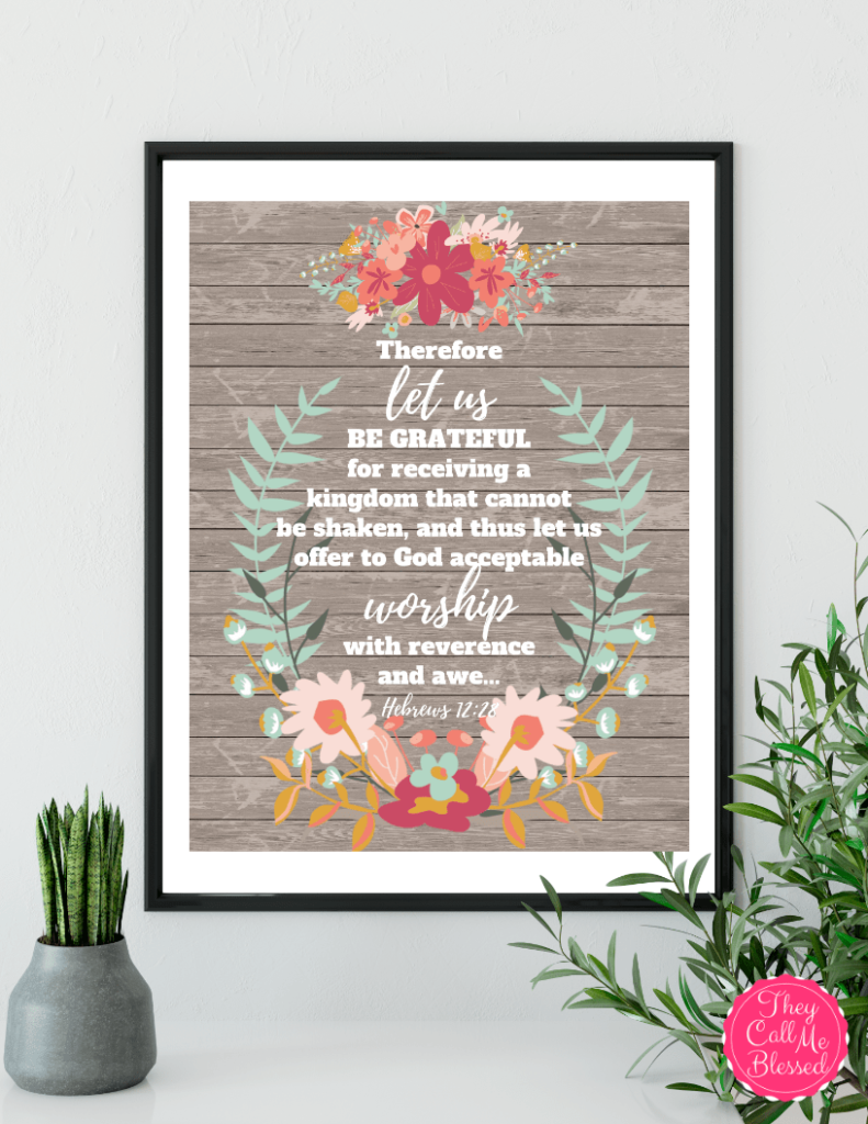 Gratitude & Thanksgiving Scripture Wall Art Set Gratitude & Thanksgiving Scripture Wall Art Set