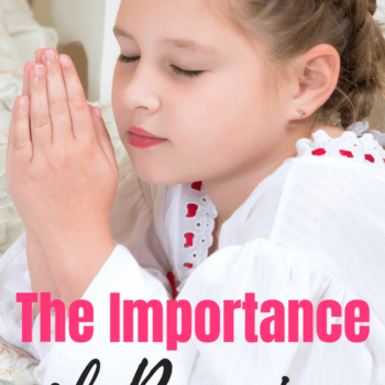 Praying with your child is important. Not only does it create a strong family bond but it also shows them how powerful the power of prayer truly is!